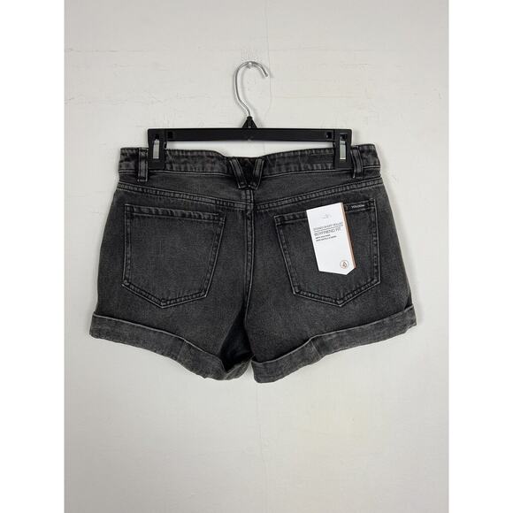 NWT Volcom black jean shorts. Size 27 - Picture 4 of 5